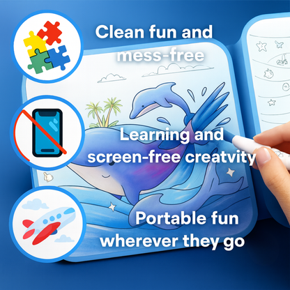 AquaKids™ Water Coloring - Reusable & Mess-Free